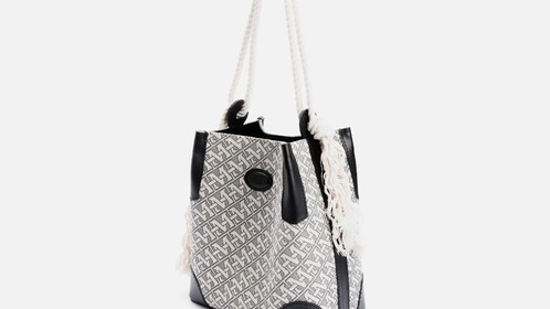 Сумка Le Lin Reef, черная с принтом Арт.115-07-39