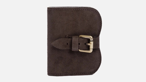 Кошелек Hug Wallet, шоколадный велюр Арт.142-07-10