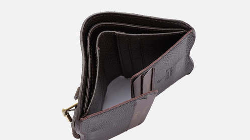 Кошелек Hug Wallet, шоколадный велюр Арт.142-07-10