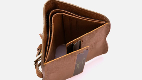 Кошелек Hug Wallet, рыжий велюр Арт.142-07-10