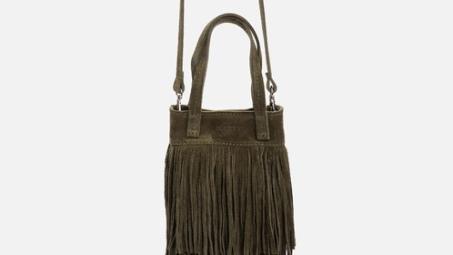 Сумка Boho Carry, темно-зеленый велюр Арт.117-09-59