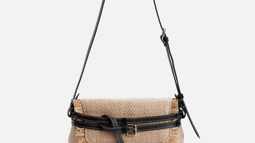 Сумка Raffia Crossbody, песочный Арт.114-07-13